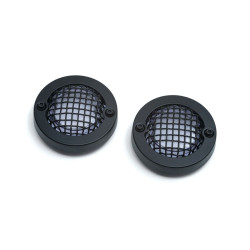 PartzBiz HD KA6545 - Kuryakyn Black Mesh Bullet Turn Signal Bezels เลนส์ควันสำหรับ Harley | 6545 PartzBiz HD KA6545 - Kuryakyn Black Mesh Bullet Turn Signal Bezels เลนส์ควันสำหรับ Harley | 6545