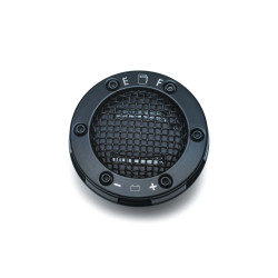 PartzBiz HD KA6551 - Kuryakyn Black Mesh LED Fuel & Battery Gauge Cap for Harley FLHR Softail Dyna | 6551
