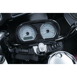 PartzBiz HD KA6928 - Kuryakyn Black Tri Line Stereo Trim & Face Plate Accent Harley Road Glide 15-18 | 6928 PartzBiz HD KA6928 - Kuryakyn Black Tri Line Stereo Trim & Face Plate Accent Harley Road Glide 15-18 | 6928