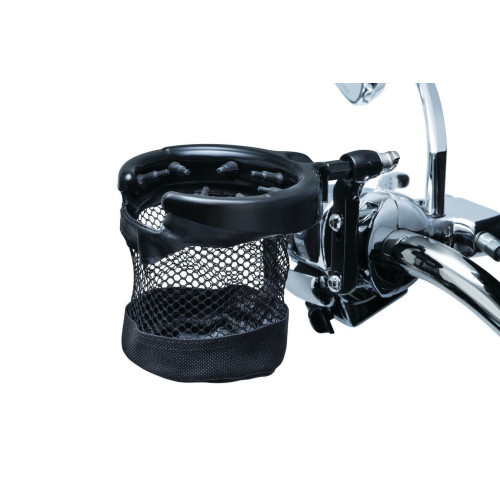 PartzBiz HD: 4412608-ที่วางแก้ว Kuryakyn Universal Perch สีดำพร้อมตะกร้า Harley หรือ Metric 1738