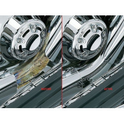PartzBiz HD KA9196 - Kuryakyn Chrome Bridge the Gap Heat Shield Cover Harley Touring 93-08 Head Pipe | 9196