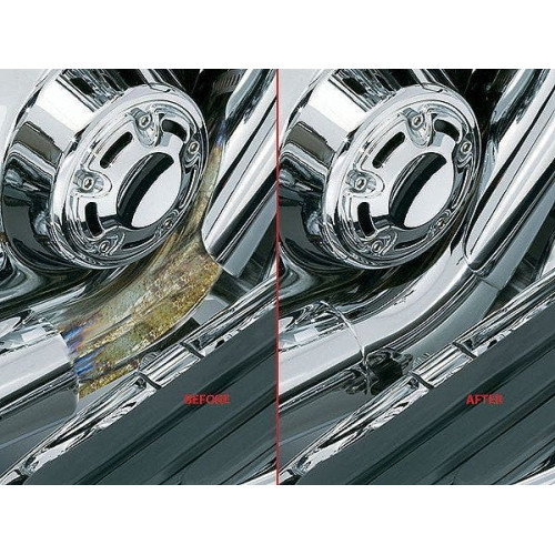 PartzBiz HD: 4412585-Kuryakyn Chrome Bridge the Gap Heat Shield Cover Harley Touring 93-08 Head Pipe | 9196 PartzBiz HD: 4412585-Kuryakyn Chrome Bridge the Gap Heat Shield Cover Harley Touring 93-08 Head Pipe | 9196