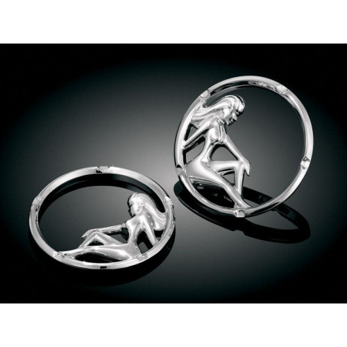 PartzBiz HD: 4412596-Kuryakyn Chrome 2 ” Chauvinist Ring Gauge Bezels สำหรับ Harley รุ่น 86-13 | 3784