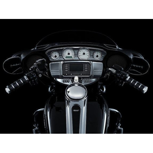 PartzBiz HD: 4412574-Kuryakyn Chrome Batwing Dash แผงสวิตช์ Accent Cover Harley 14-17 7283