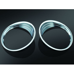 PartzBiz HD KA5622 - Kuryakyn Chrome Driving Light Bezels for Indian Chieftain 2014 - 5622