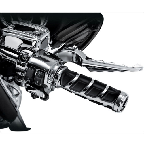 PartzBiz HD: 4412513-Kuryakyn Chrome Kinetic Grips Fits | 6352