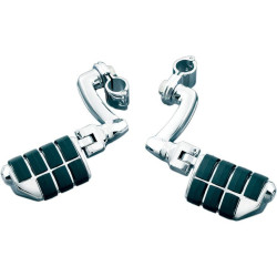 PartzBiz HD KA7980 - Kuryakyn Chrome Longhorn Offset Dually Highway ISO Pegs 1 ” แถบการ์ดเครื่องยนต์ | 7980