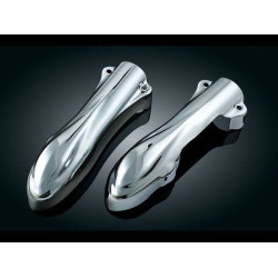 PartzBiz HD KA8632 - Kuryakyn Chrome Lower Leg Covers for 86-99 FLST Models | 8632