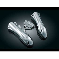 PartzBiz HD KA8633 - Kuryakyn Chrome Lower Leg Sliders for 00-07 FLST Models | 8633