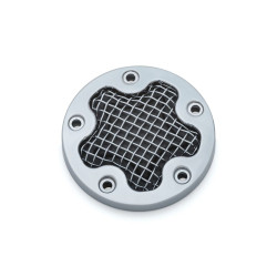 PartzBiz HD KA6520 - Kuryakyn Chrome Mesh 5 Hole Points Timing Cover Harley Twin Cam 99-16 | 6520 PartzBiz HD KA6520 - Kuryakyn Chrome Mesh 5 Hole Points Timing Cover Harley Twin Cam 99-16 | 6520