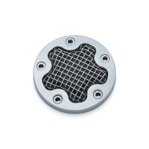 PartzBiz HD: 4412494-Kuryakyn Chrome Mesh 5 Hole Points Timing Cover Harley Twin Cam 99-16 | 6520 PartzBiz HD: 4412494-Kuryakyn Chrome Mesh 5 Hole Points Timing Cover Harley Twin Cam 99-16 | 6520