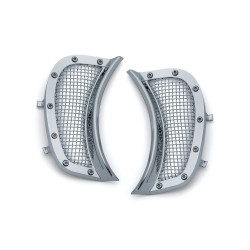 PartzBiz HD KA6518 - Kuryakyn 6518 Chrome ตาข่ายไฟหน้า Vent เน้น Harley Road Glide FLTR 15-18 PartzBiz HD KA6518 - Kuryakyn 6518 Chrome ตาข่ายไฟหน้า Vent เน้น Harley Road Glide FLTR 15-18
