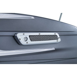 PartzBiz HD KA6509 - Kuryakyn Chrome Mesh Saddlebag Hinge Latch Covers สำหรับ Harley 14-17 Touring | 6509
