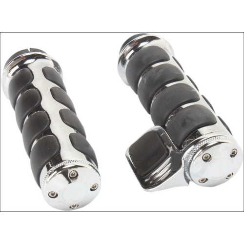 PartzBiz HD: 4412452-Kuryakyn Chrome Premium ISO Grips พร้อมคันเร่ง Contour Harley TBW Control | 6343 PartzBiz HD: 4412452-Kuryakyn Chrome Premium ISO Grips พร้อมคันเร่ง Contour Harley TBW Control | 6343