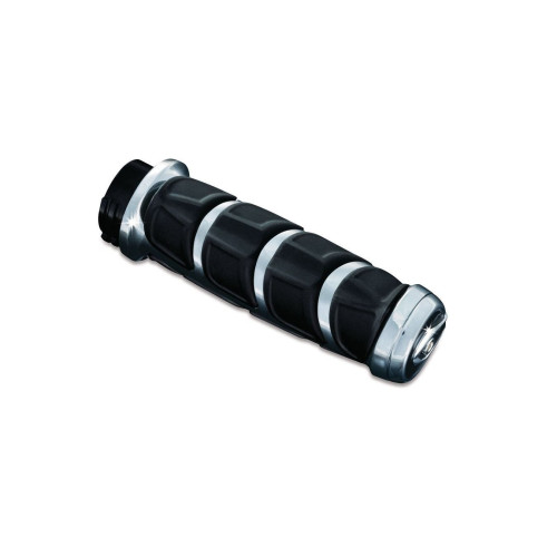 PartzBiz HD: 4412427-Kuryakyn Chrome & Rubber Kinetic Hand Grips Honda Suzuki Metric Models 1” Bars | 6372 PartzBiz HD: 4412427-Kuryakyn Chrome & Rubber Kinetic Hand Grips Honda Suzuki Metric Models 1” Bars | 6372
