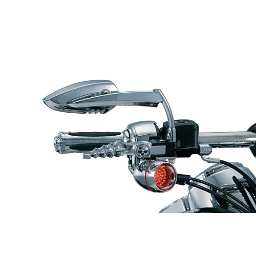 PartzBiz HD: 4412431-Kuryakyn Chrome Scythe Handlebar Mounted Mirrors Harley Metric Indian | 1449