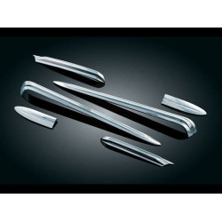 PartzBiz HD KA8645 - Kuryakyn 8645 ฝาครอบข้างโครเมียม & เน้นกระเป๋าข้าง (6 ชิ้น) 93-08 Harley FLH/T