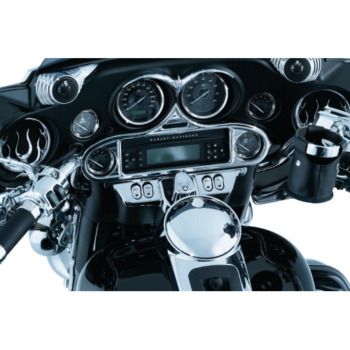 PartzBiz HD: 4412402-Kuryakyn Chrome Speedometer Gauge Brow Bezel for Harley FLH 96-13 | 7746 PartzBiz HD: 4412402-Kuryakyn Chrome Speedometer Gauge Brow Bezel for Harley FLH 96-13 | 7746