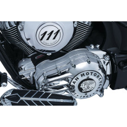 PartzBiz HD KA5642 - Kuryakyn Chrome Starter End Cover for Indian Models 14-17 Excluding Scout
