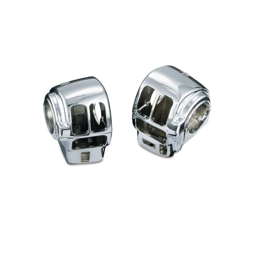 PartzBiz HD: 4412412-ฝาครอบสวิตช์ Kuryakyn Chrome สำหรับ Harley w/ Cruise 4/5 ซ้ายและขวา | 1742