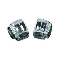 PartzBiz HD KA1747 - Kuryakyn Chrome Switch Housings Handlebar Control Kit Harley FL/FX FXD XL 11-17 | 1747 PartzBiz HD KA1747 - Kuryakyn Chrome Switch Housings Handlebar Control Kit Harley FL/FX FXD XL 11-17 | 1747