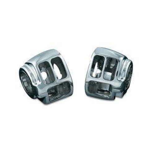 PartzBiz HD: 4412413-Kuryakyn Chrome Switch Housings Handlebar Control Kit Harley FL/FX FXD XL 11-17 | 1747