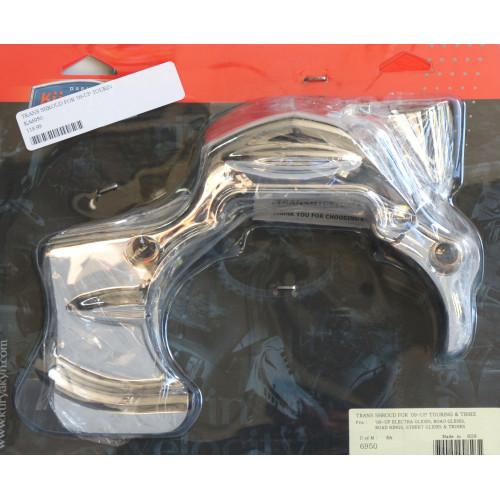 PartzBiz HD: 4412386-Kuryakyn Chrome 6 สปีดเกียร์ Shroud สำหรับ Harley 09-15 FLH/T | 6950