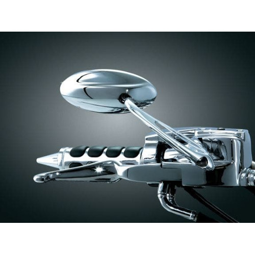 PartzBiz HD: 4412354-Kuryakyn Chrome Trident Convex MIrror w/ 9" Stem Arm for Harley & Metric | 1495