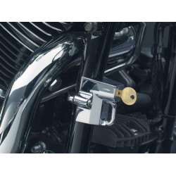 PartzBiz HD KA4220 - ตัวล็อคหมวกกันน็อคอเนกประสงค์ Kuryakyn Chrome สำหรับรางเฟรม 7/8 ถึง 1-1/4” | 4220