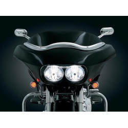 PartzBiz HD KA1370 - Kuryakyn 1370 Chrome Windshield Trim for Harley Road Glide FLTR '98-'13