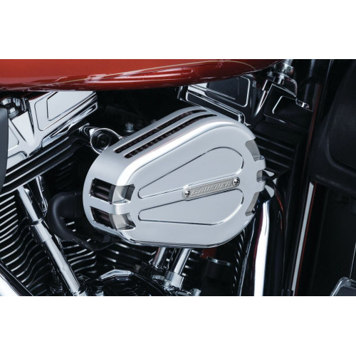 PartzBiz HD: 4412340-Kuryakyn Crusher 9935 Chrome Maverick Air Cleaner Intake Filter Harley FL 17-Up PartzBiz HD: 4412340-Kuryakyn Crusher 9935 Chrome Maverick Air Cleaner Intake Filter Harley FL 17-Up