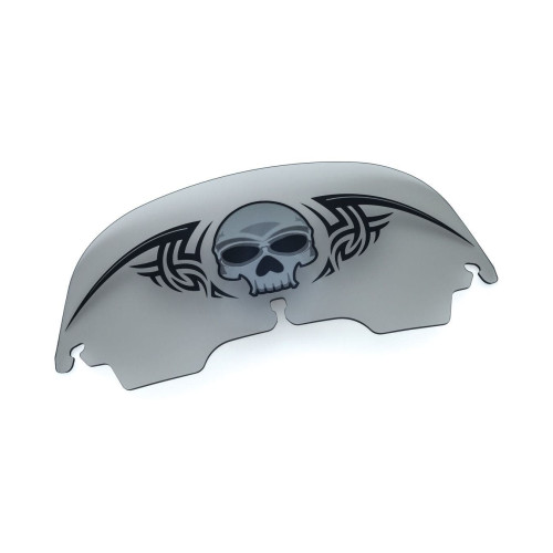 PartzBiz HD: 4412345-กระจกหน้ารถ Kuryakyn Custom 7 ” Airmaster Zombie สำหรับ Harley Batwing 96-13 Touring | 1271