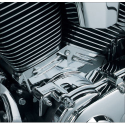 PartzBiz HD KA8143 - Kuryakyn Chrome Cylinder Base Cover for Harley Twin Cam Models 00-06 | 8143
