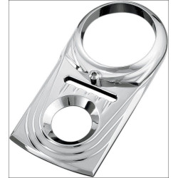 PartzBiz HD KA1522 - Kuryakyn Chrome Dash แผงแทรกสำหรับ Harley FX/FL Softail & Dyna Wide Glide PartzBiz HD KA1522 - Kuryakyn Chrome Dash แผงแทรกสำหรับ Harley FX/FL Softail & Dyna Wide Glide