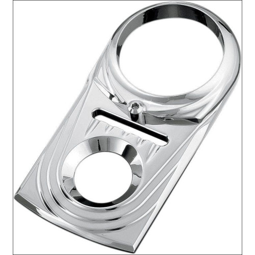 PartzBiz HD: 4412351-Kuryakyn Chrome Dash แผงแทรกสำหรับ Harley FX/FL Softail & Dyna Wide Glide