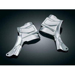 PartzBiz HD KA7831 - Kuryakyn Chrome Neck Covers for FL Softail 86-99 | 7831