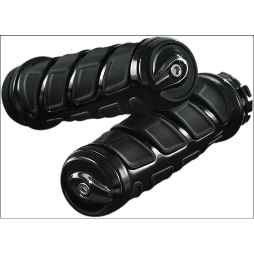 PartzBiz HD: 4412206-Kuryakyn Gloss Black Kinetic Grips Cable Throttle Harley Models | 6351 PartzBiz HD: 4412206-Kuryakyn Gloss Black Kinetic Grips Cable Throttle Harley Models | 6351