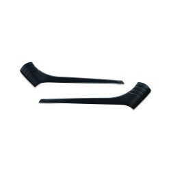 PartzBiz HD KA6974 - Kuryakyn Gloss Black Tri Line เน้นกระเป๋าข้างสำหรับ Harley Touring Models | 6974