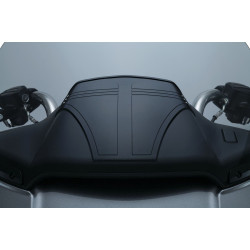 PartzBiz HD KA6963 - Kuryakyn Gloss Black Tri-Line Top Dash Accent สำหรับ Harley '15-'16 Road Glide 6963