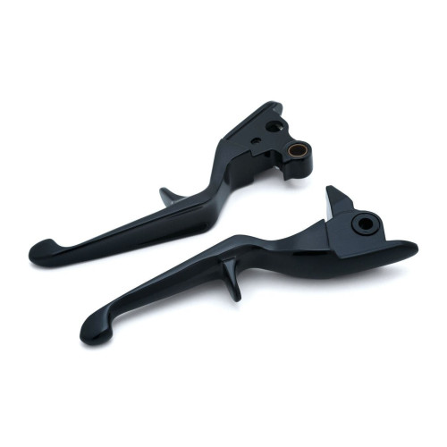 PartzBiz HD: 4412201-Kuryakyn Gloss Black Trigger Hand Levers for Harley Touring 08-13 Cable Clutch 1846