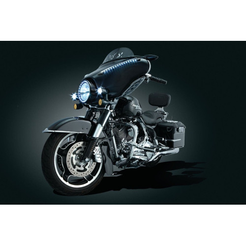 PartzBiz HD: 4412164-Kuryakyn Gloss Black Lower Fork Leg Deflector Shields ครอบคลุม Harley 00-13 FLH | 7209