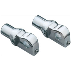 PartzBiz HD KA8008A - Kuryakyn Chrome อะแดปเตอร์เมาท์ตัวผู้หยุดแบบปรับได้