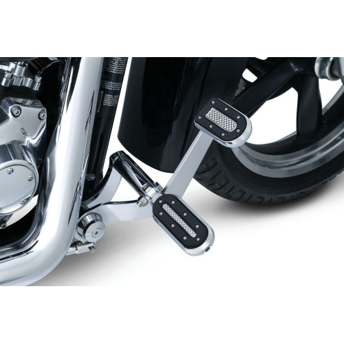 PartzBiz HD: 4412144-Kuryakyn Heavy Industry Chrome FX เบรคเหยียบ Pad สำหรับ Harley Softail Dyna XL 7037