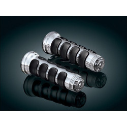 PartzBiz HD KA6183 - Kuryakyn Chrome ISO-Grips for '06-'15 GL1800 & F6B with Heated Grips | 6183 PartzBiz HD KA6183 - Kuryakyn Chrome ISO-Grips for '06-'15 GL1800 & F6B with Heated Grips | 6183