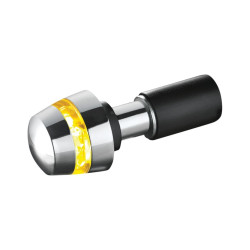 PartzBiz HD KA2558 - Kuryakyn Kellermann BL 2000 2558 Chrome Amber LED สัญญาณไฟเลี้ยวปลายบาร์ Harley & เมตริก