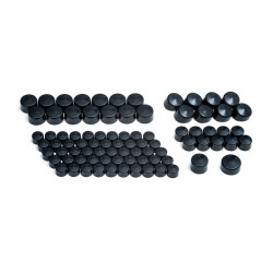PartzBiz HD KA2452 - Kuryakyn Kool Kaps Bolt Covers Caps Engine Kit Twin Cam EVO Black 84 piece 2452