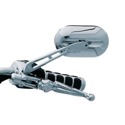 PartzBiz HD KA1409 - Kuryakyn Long Stem Magnum Plus with Large Head Mirror Convex Glass | 1409