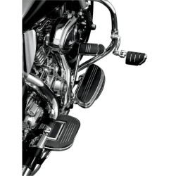 PartzBiz HD KA7555 - Kuryakyn Chrome Longhorn Offset Trident Highway Pegs 1-1/4 ” การ์ดเครื่องยนต์ | 7555