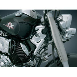 PartzBiz HD KA7856 - Kuryakyn Chrome Neck Cover for Yamaha V Star 1100 (set) | 7856
