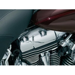 PartzBiz HD KA8693 - Kuryakyn Chrome Packed Rocker Box Bolt Covers (Set of 6) for Harley Twin Cam | 8693